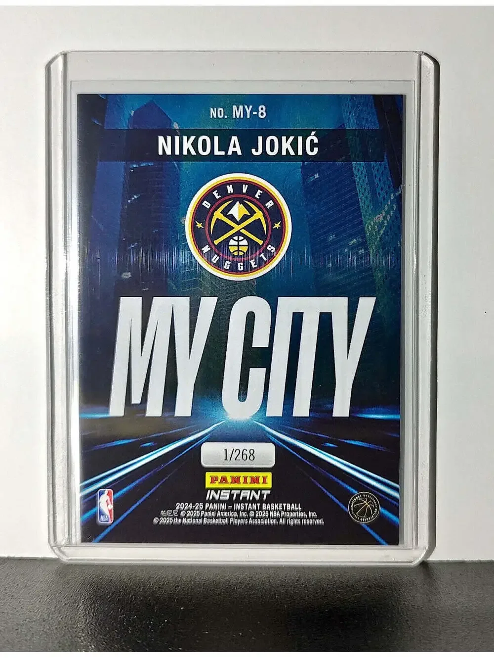Nikola Jokic 2024-25 Panini MyCity NBA #8 Basketball Card Denver Nuggets 1/268